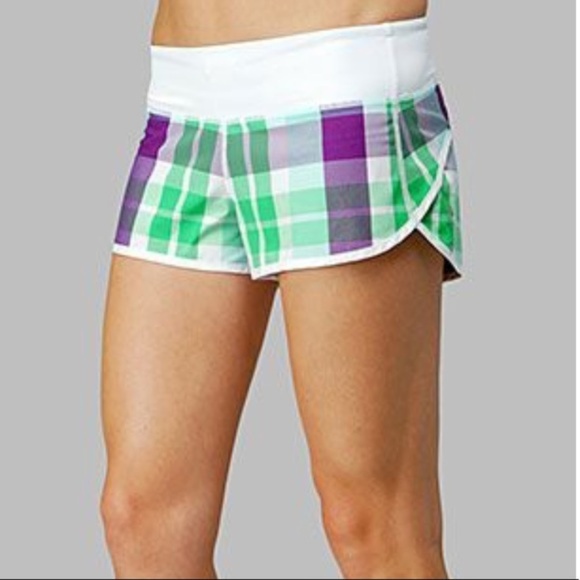 Lululemon Speed Shorts-Size 6-Foxy Plaid - Picture 1 of 3